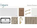 Laguna interior selections include countertop, backsplash, floors, paint and natural wood-tone cabinets at 2886 Quarry Rd # 161, Rolesville, NC 27571