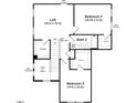 Second-floor architectural plan featuring a loft, two bedrooms, and a full bathroom at 807 Outlaw Ave # 19, Durham, NC 27703