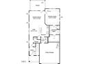 This first-floor architectural plan features a kitchen, cafe, Gathering room, and primary suite layout at 807 Outlaw Ave # 19, Durham, NC 27703