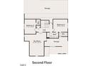 Second floor plan featuring bedrooms, recreation room, storage and bathroom at 318 Abingdon Farms Dr, Selma, NC 27576