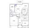 Open concept floor plan featuring Gathering room, kitchen, breakfast nook, and office at 75 Guardian St, Youngsville, NC 27596