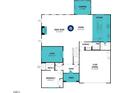 Open-concept floor plan showcases a spacious great room, kitchen, study and convenient mudroom at 167 Yellow River Way, Garner, NC 27529