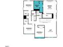 Upstairs floor plan featuring bedrooms, baths, laundry and loft at 188 Sprenger St, Garner, NC 27529