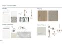 This curated selection of kitchen and bathroom materials provides options for creating a personalized design at 3203 Pelican Ln, Durham, NC 27703