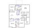 Second-floor plan showcasing bedrooms, bathrooms, a loft, and laundry, creating a spacious and convenient living space at 85 Guardian St, Youngsville, NC 27596