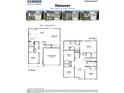 Hanover floor plan featuring 5 bedrooms, 3 baths, 2-car garage, and 2,804 sq ft, showcasing layout and room dimensions at 46 Esther Ct, Lillington, NC 27546