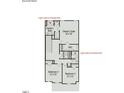 Second floor plan featuring owner's suite, two bedrooms, and laundry at 120 Bruce Dr, Dunn, NC 28334
