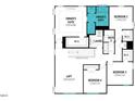 Second floor plan featuring Owner's suite, three additional bedrooms, loft and convenient laundry room at 180 Sargents St, Garner, NC 27529