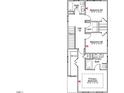 Second-floor plan showcasing bedrooms, bathrooms, a laundry room, and a walk-in closet at 344 White Oak Garden Way # 224, Garner, NC 27529