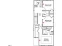 Detailed floor plan showcasing the layout of the bedrooms, bathrooms, and living spaces at 344 White Oak Garden Way # 224, Garner, NC 27529
