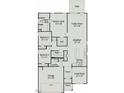 Detailed floor plan showcasing the layout with three bedrooms, owner's suite, Gathering room, kitchen, breakfast area, and a patio at 80 Pine Vista Way, Sanford, NC 27332