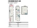 Detailed floor plan highlighting the layout of this three-story home at 1208 Brown Velvet Ln, Apex, NC 27523