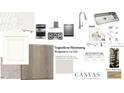 Selection of kitchen and bath design materials, including cabinet and floor samples at 121 Seagraves Creek Ln, Holly Springs, NC 27540