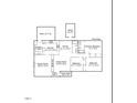 Detailed floor plan showcasing the layout of the first floor with dimensions of each room at 1523 Oak Forest Dr, Hillsborough, NC 27278