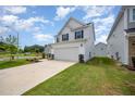 Beautiful two-story home with a two-car garage, lush lawn, and convenient driveway at 80 Nailsworth St, Angier, NC 27501