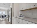 Modern kitchen with stainless steel appliances and quartz countertops at 413 Falls Bluff Dr, Wake Forest, NC 27587
