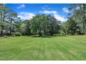 Expansive, lush green yard, featuring mature trees, offering privacy and a tranquil setting at 705 Wilsons Mills Rd, Smithfield, NC 27577