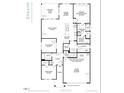 Detailed floor plan illustrating the layout of a two-story home with various rooms and features at 2404 Flemingstone Ln # 51, Raleigh, NC 27610