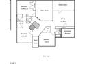 Second floor plan boasts three bedrooms, walk-in attic, bonus room, unfinished storage, and closet space at 1809 Bowling Rd, Fuquay Varina, NC 27526