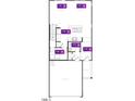 First floor plan showing kitchen, dining, living, entryway, garage and porch at 102 Malbec Dr, Chapel Hill, NC 27516