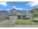 Inviting two-story home with manicured lawn, attached garage, and lovely curb appeal at 2123 Scarlet Sage Dr, Durham, NC 27704