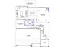 Open-concept first floor plan featuring a large kitchen, dining room, and Gathering room at 40 New Liberty Dr, Youngsville, NC 27596