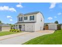 This beautiful home features fresh landscaping, an attached two car garage, and lovely curb appeal at 413 Hallie Long Ln, Burlington, NC 27217