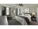 Serene main bedroom with tray ceiling, soft lighting, and elegant decor at 343 Augusta Pond Way # 176, Raleigh, NC 27603
