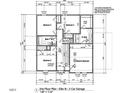 Blueprint of the second floor shows bedrooms and baths, highlighting space with detailed layout at 3895 Josiah Ct, Nashville, NC 27856
