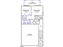 Floorplan showing the layout of the basement with a two-car garage and a bonus room at 2106 Pink Peony Cir # 146, Durham, NC 27703