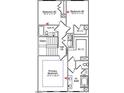 A detailed floor plan of the home's third floor including the bedrooms, bathrooms, and walk-in closets at 2112 Pink Peony Cir # 149, Durham, NC 27703