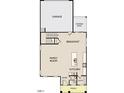 Open-concept first-floor floor plan with a large kitchen, Gathering room, breakfast area, and garage at 2864 Quarry Rd # 168, Rolesville, NC 27571