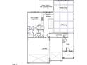 First floor plan includes a kitchen, flex space, and garage at 346 N Maple Walk Dr # 243, Garner, NC 27529