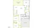 Layout showcases open concept living space and designated bedrooms with a two-bay garage at 64 Firefly Ln, Fuquay Varina, NC 27526