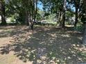 Shaded backyard with large mature trees and plenty of space for outdoor activities and recreation at 417 Sunnyview Rd, Henderson, NC 27536