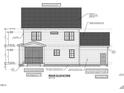 The rear elevation features a home design with a screened porch at 449 Water Tower Rd, Moncure, NC 27559