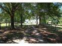 Long, shaded driveway approach to this estate home, fully fenced at 4822 Nc Highway 98 W, Youngsville, NC 27596