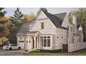Beautiful two-story home with a white brick facade, a two-car garage, and a welcoming front entrance at 2610 Marchmont St, Raleigh, NC 27608