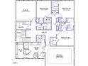 Upstairs floor plan featuring bedrooms, bathrooms, laundry, and a bonus room at 235 N Maple Walk Dr # 220, Garner, NC 27529