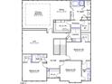 Second floor floorplan with four bedrooms, three bathrooms, loft, laundry, and walk-in closets at 27 N Maple Walk Dr # 75, Garner, NC 27529