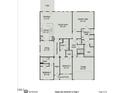 Detailed floor plan showcasing the layout, including bedrooms, bathrooms, kitchen, and living areas at 522 Olivia Crossing Ct # 18, Four Oaks, NC 27524