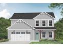 Artistic rendering of a two-story house with a two-car garage and light gray siding at 10 Malbec Way, Youngsville, NC 27596