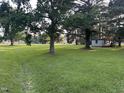 Expansive backyard features mature trees and a charming home, perfect for outdoor enjoyment at 10248 Nc-43, Rocky Mount, NC 27801