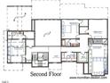 Upstairs floor plan with 3 bedrooms, a game room, a loft and a study at 6908 Bent Pine Pl, Raleigh, NC 27615