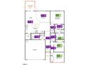 Detailed floor plan showcasing the layout of the home, including bedrooms, bathrooms, kitchen, and living spaces at 256 Norman Ave, Lillington, NC 27546