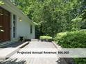 View of the front entrance patio showing brick and white siding of the home at 407 Coolidge St # A, Chapel Hill, NC 27516