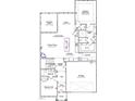 Detailed floor plan showing the layout of the home including the kitchen, bedrooms, and Gathering room at 124 Sugarmaple Way, Youngsville, NC 27596