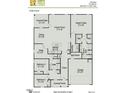 Layout of the home featuring 3 bedrooms, 2 baths, and an open-concept kitchen at 521 Olivia Crossing Ct # 19, Four Oaks, NC 27524