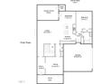 First floor plan showcasing the kitchen, living, dining, and garage layout at 610 Bennett Mountain, Chapel Hill, NC 27516