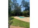 Backyard pool featuring a concrete patio surround and mature trees at 8512 Barrett Hall Ln, Wake Forest, NC 27587